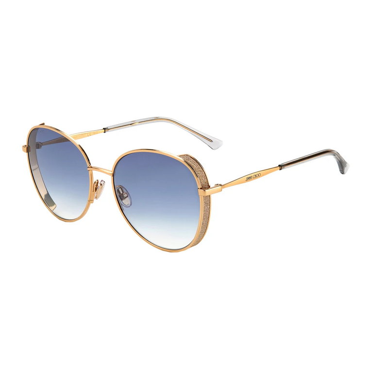 Rose Gold/Blue Shaded Feline Okulary przeciwsłoneczne Jimmy Choo