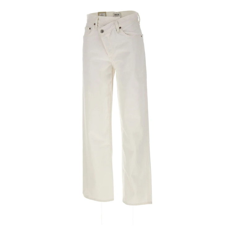 Ikoniczne Spodnie Jeansowe Białe Agolde