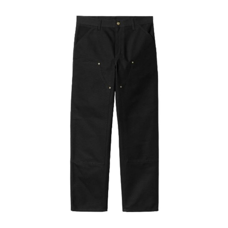 Spodnie z Podwójnymi Kolanami w Kolorze Czarnym Carhartt Wip