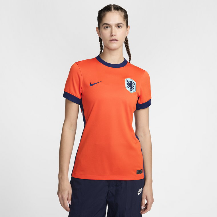 Damska koszulka piłkarska Nike Dri-FIT Holandia (drużyna męska) Stadium 2024/25 (wersja domowa)  replika - Pomarańczowy