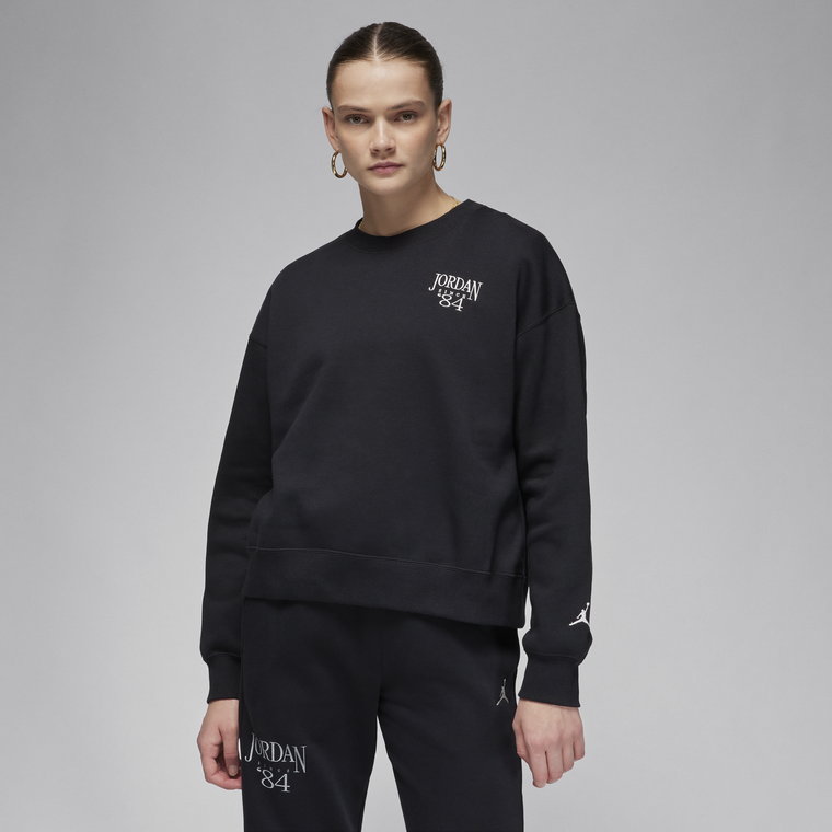 Damska bluza dresowa z półokrągłym dekoltem Jordan Brooklyn Fleece - Różowy