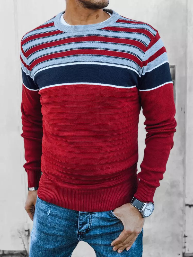 Sweter męski czerwony Dstreet WX2045