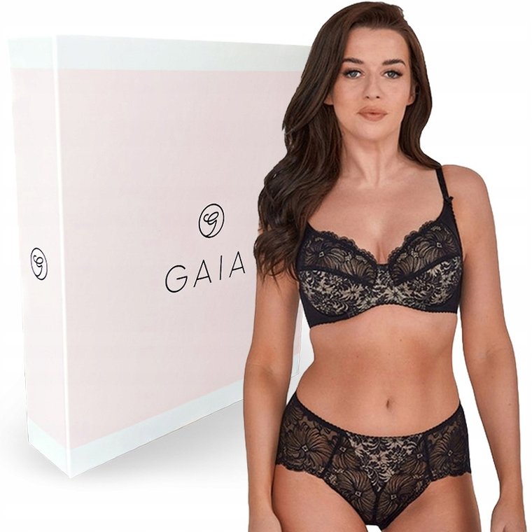 Gaia biustonosz soft chantal 534 czarny ażur 90H