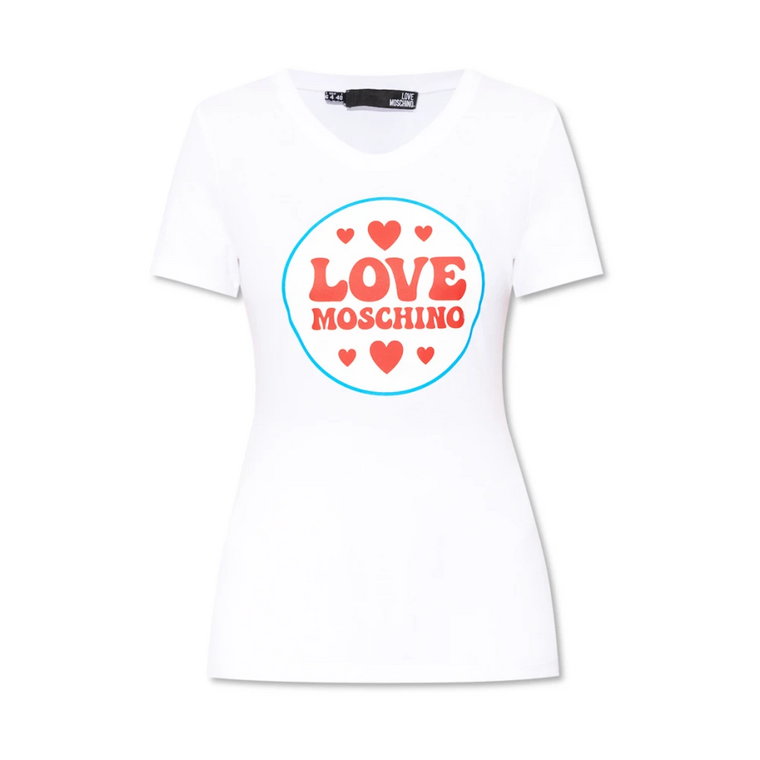 Koszulka z nadrukiem logo Love Moschino