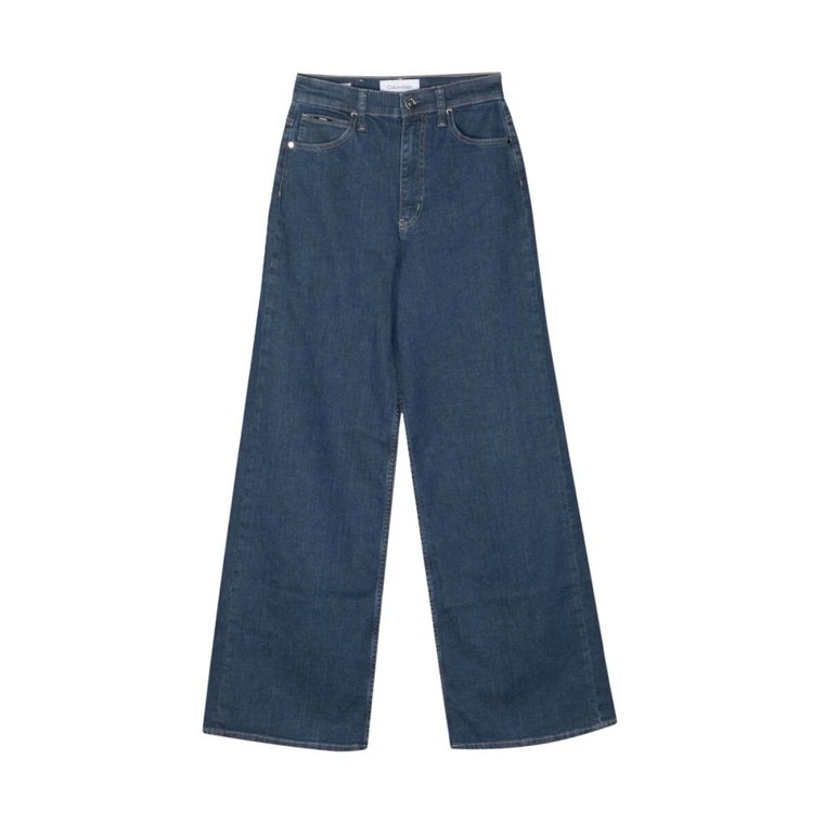 Indigo Blue Jeans z szerokimi nogawkami Calvin Klein