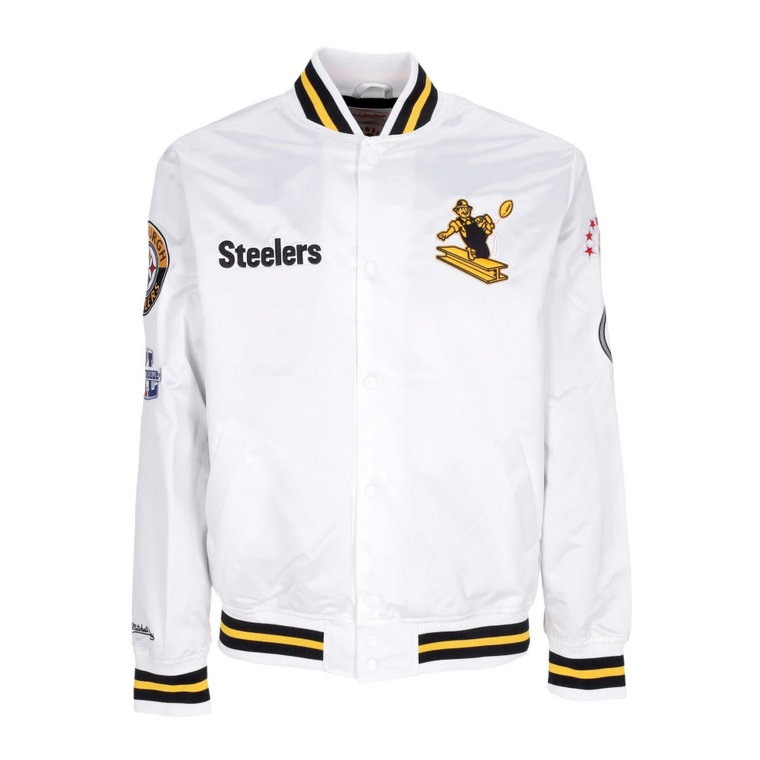 Kurtka Bomber Pittsburgh Steelers Biała Mitchell & Ness