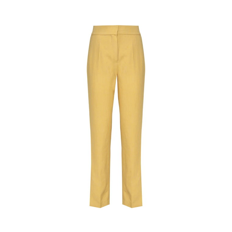Żółte lniane spodnie Jacquemus
