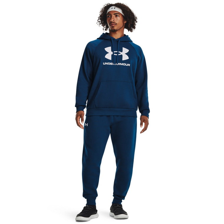 Męskie spodnie dresowe Under Armour UA Rival Fleece Joggers - granatowy