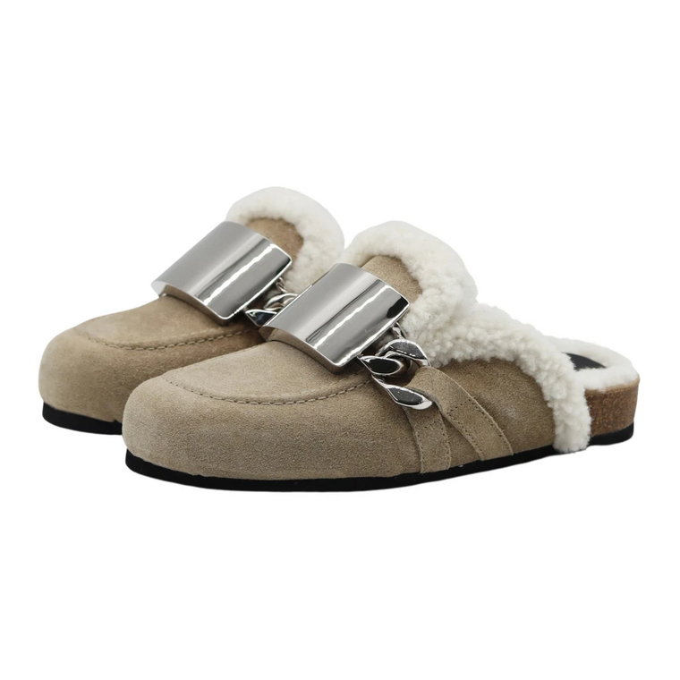 Beige Padded Chain Mules JW Anderson