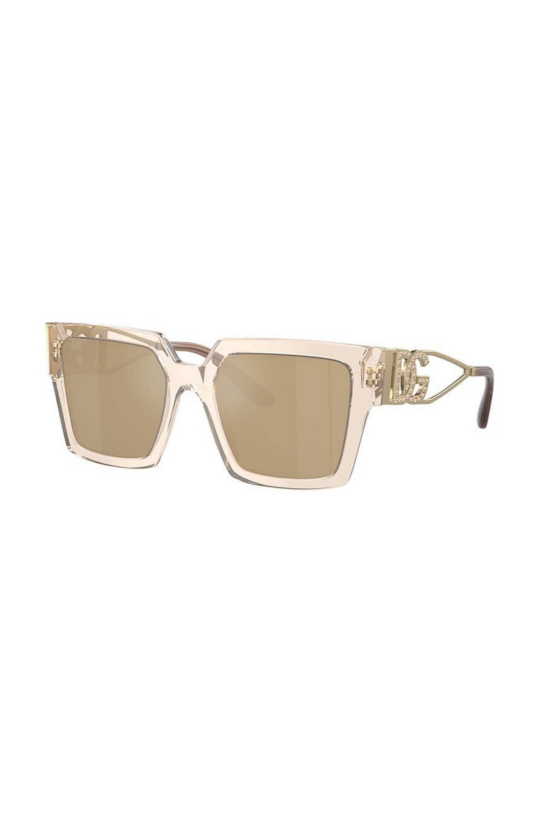 Dolce & Gabbana okulary przeciwsłoneczne damskie kolor beżowy 0DG4446B
