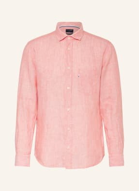 Olymp Koszula Z Lnu Regular Fit rosa