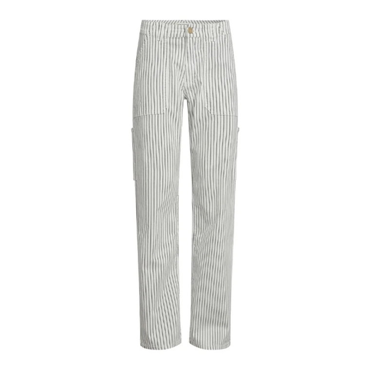 Off White Stripe Straight Leg Spodnie Sofie Schnoor