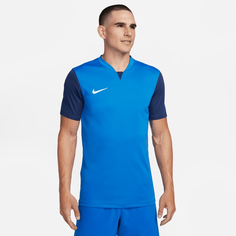 Męska koszulka piłkarska z krótkim rękawem Nike Dri-FIT Trophy 5 (wersja standardowa) - Niebieski