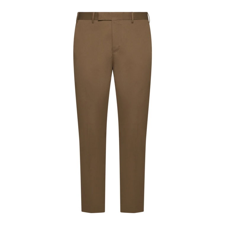 Brązowe Spodnie Slim-Fit PT Torino