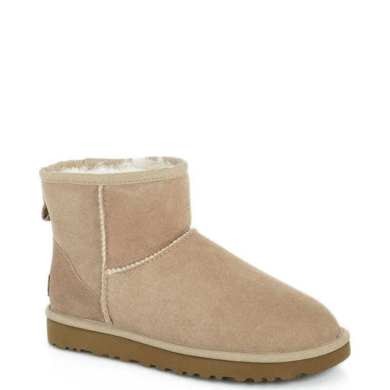 UGG Skórzane śniegowce Classic Mini II | z dodatkiem wełny