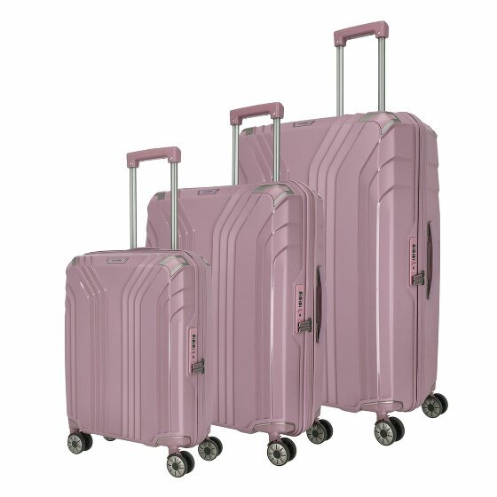 Travelite Elvaa 4 Roll Suitcase Set 3szt. rosé