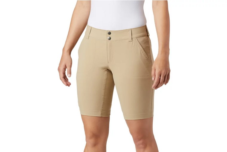 Columbia Saturday Trail Long Short 1579881265, Damskie, Beżowe, spodenki, nylon, rozmiar: 38