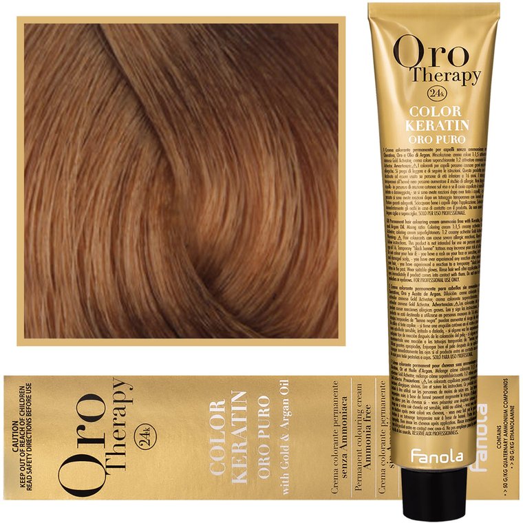 Fanola, Oro Therapy, Color Keratin Oro Puro, 7,3 farba do włosów, 100 ml