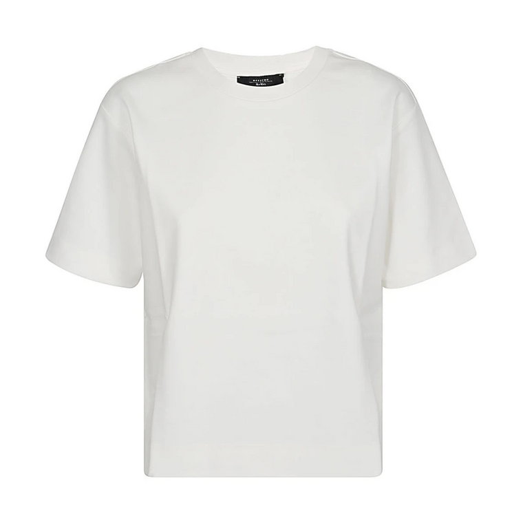 Klasyczny Biały T-shirt z Bawełny Max Mara Weekend
