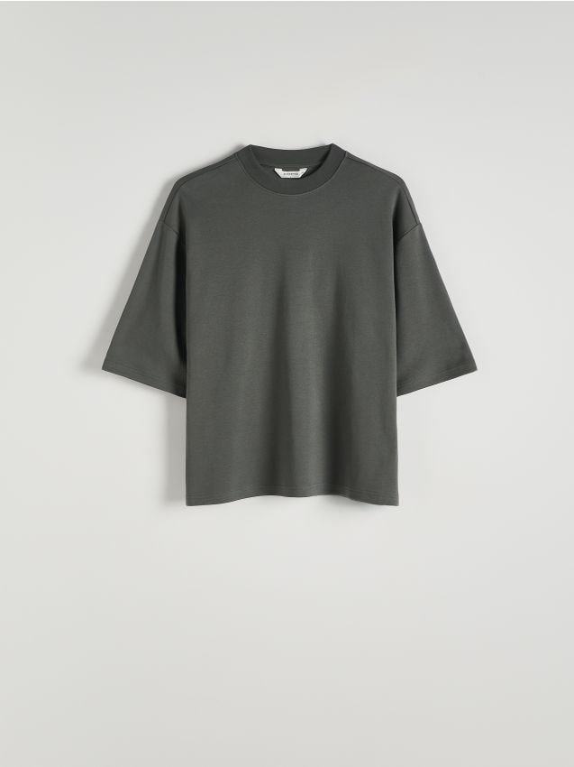 Reserved - T-shirt oversize - ciemnoszary