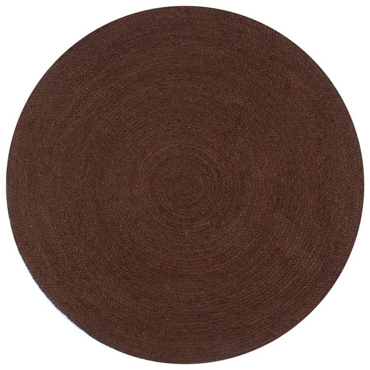 Ręcznie wykonany dywanik z juty, okrągły, 150 cm, brązowy kod: V-133673