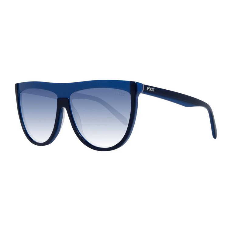 Niebieskie Okrągłe Okulary Przeciwsłoneczne Damskie Emilio Pucci