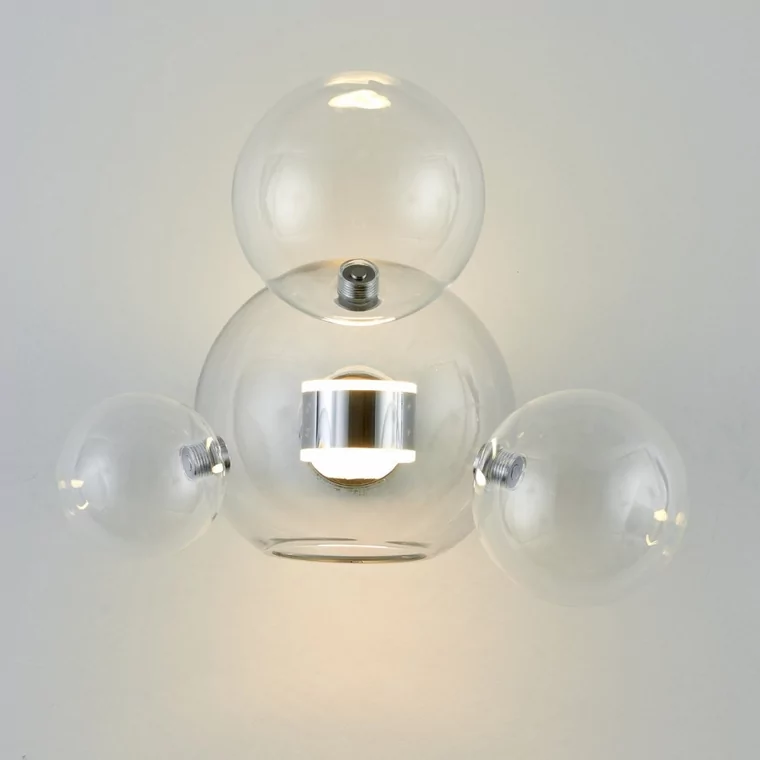 Lampa ścienna bubbles -3+1w led chrom 3000 k kod: ST-0801W-3+1 chrome