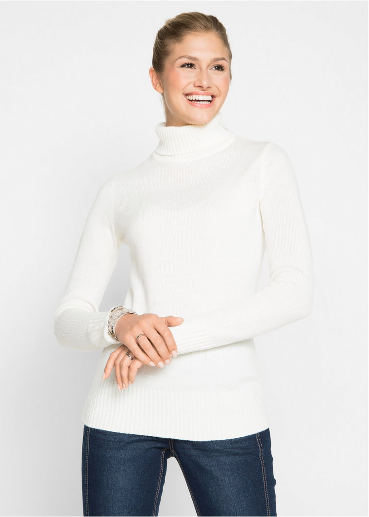 Sweter basic z golfem