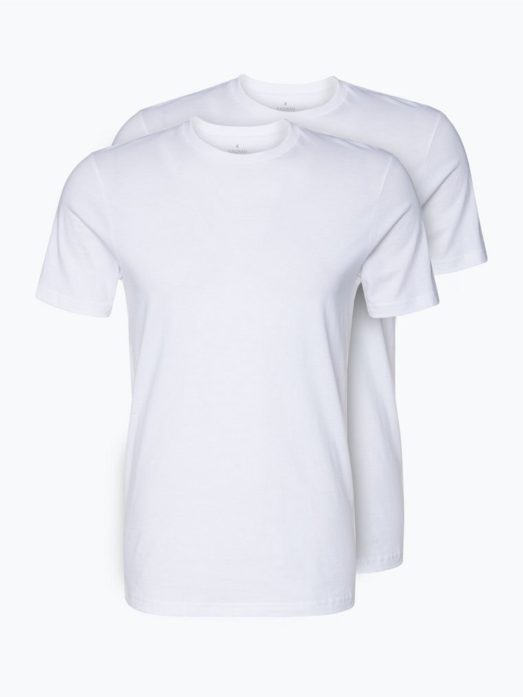Ragman - T-shirty męskie pakowane po 2 szt., biały