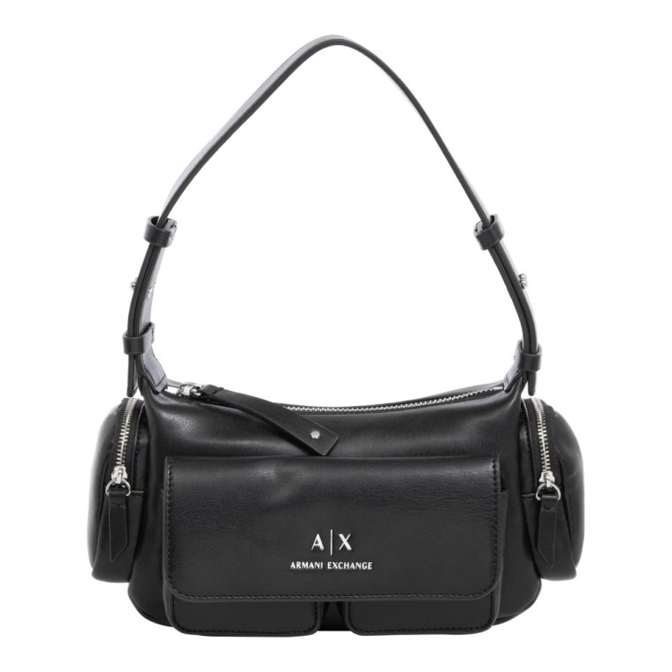 Elegancka torba Hobo z zamknięciem na zamek błyskawiczny Armani Exchange