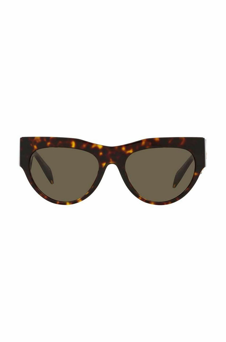 Versace okulary przeciwsłoneczne damskie kolor brązowy 0VE4440U