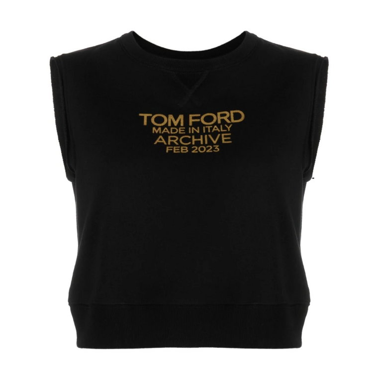 Czarna Bluzka - Stylowy Design Tom Ford