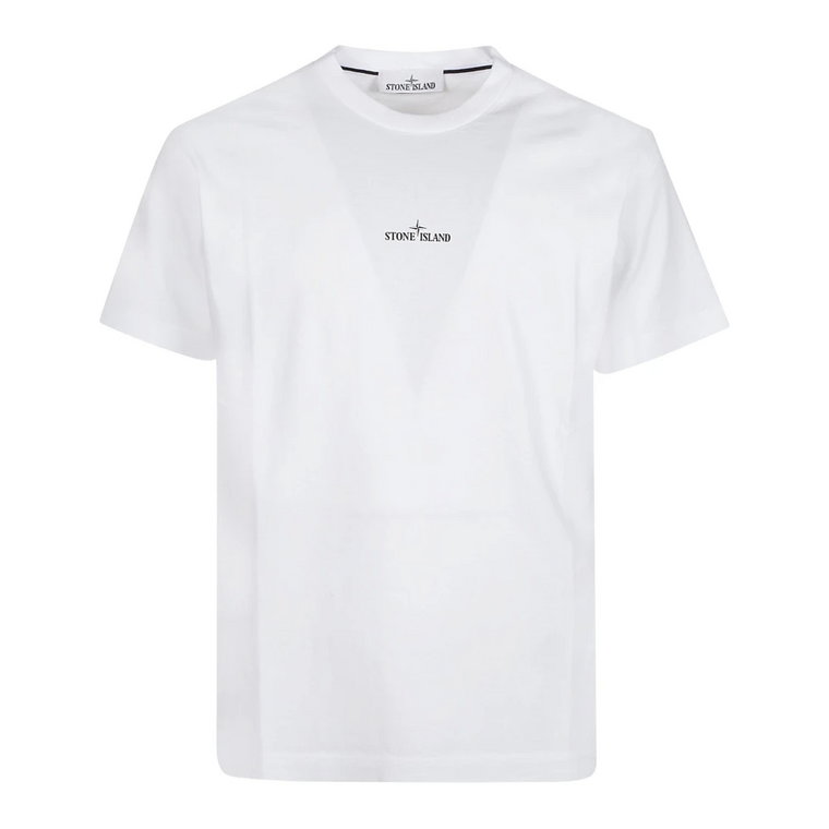 Klasyczna Biała Koszulka - V0001 Stone Island