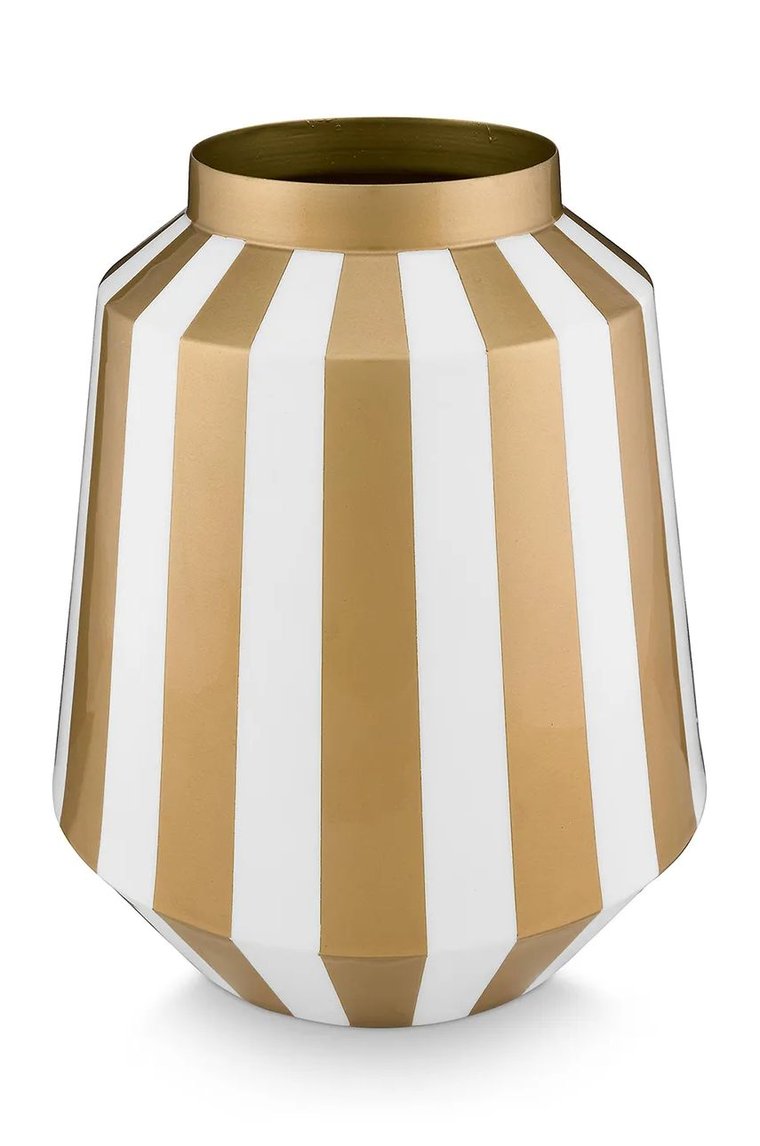 Pip Studio wazon dekoracyjny Stripes White-Gold