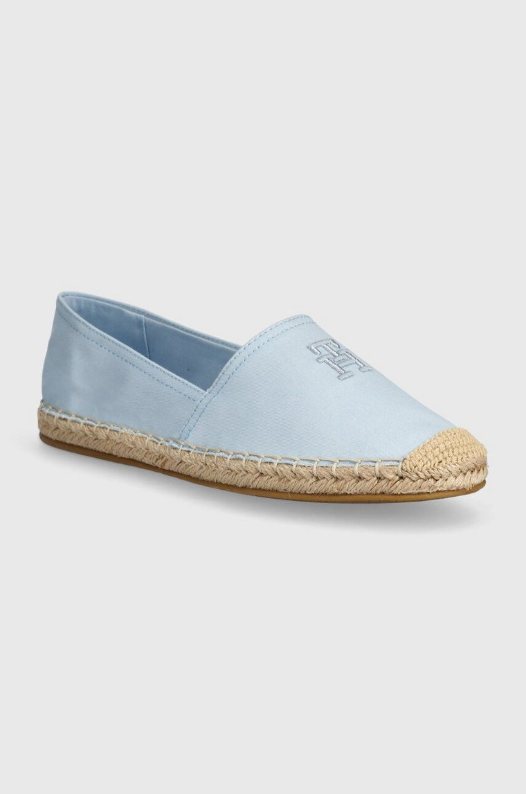 Tommy Hilfiger espadryle EMBROIDERED FLAT ESPADRILLE kolor niebieski FW0FW07721