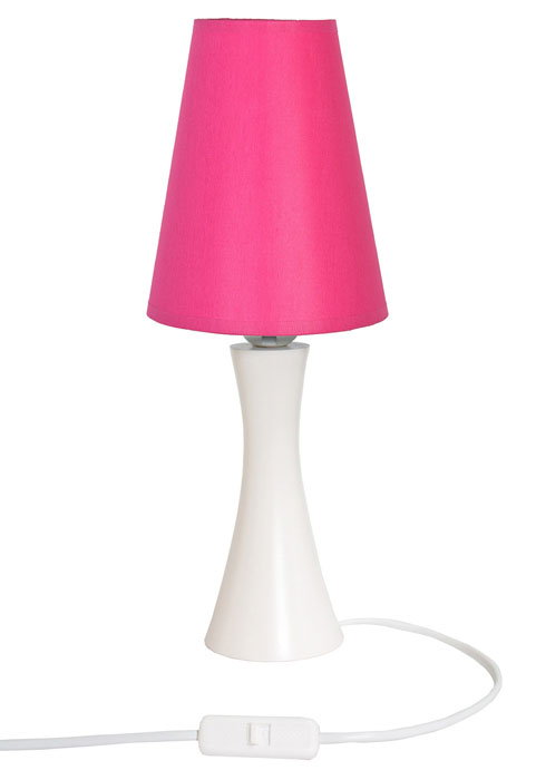 Biało-różowa lampka nocna drewniana dla dzieci - S192-Larix