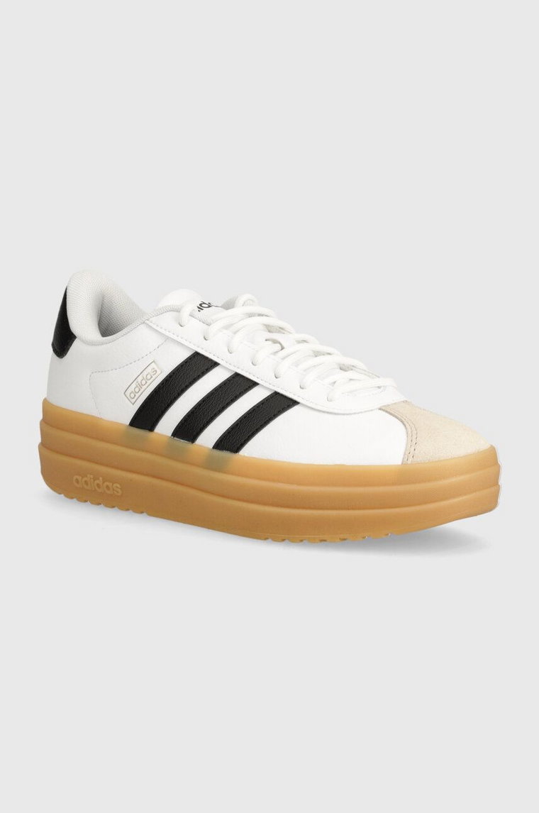 adidas sneakersy skórzane Vl Court Bold kolor biały IH3083