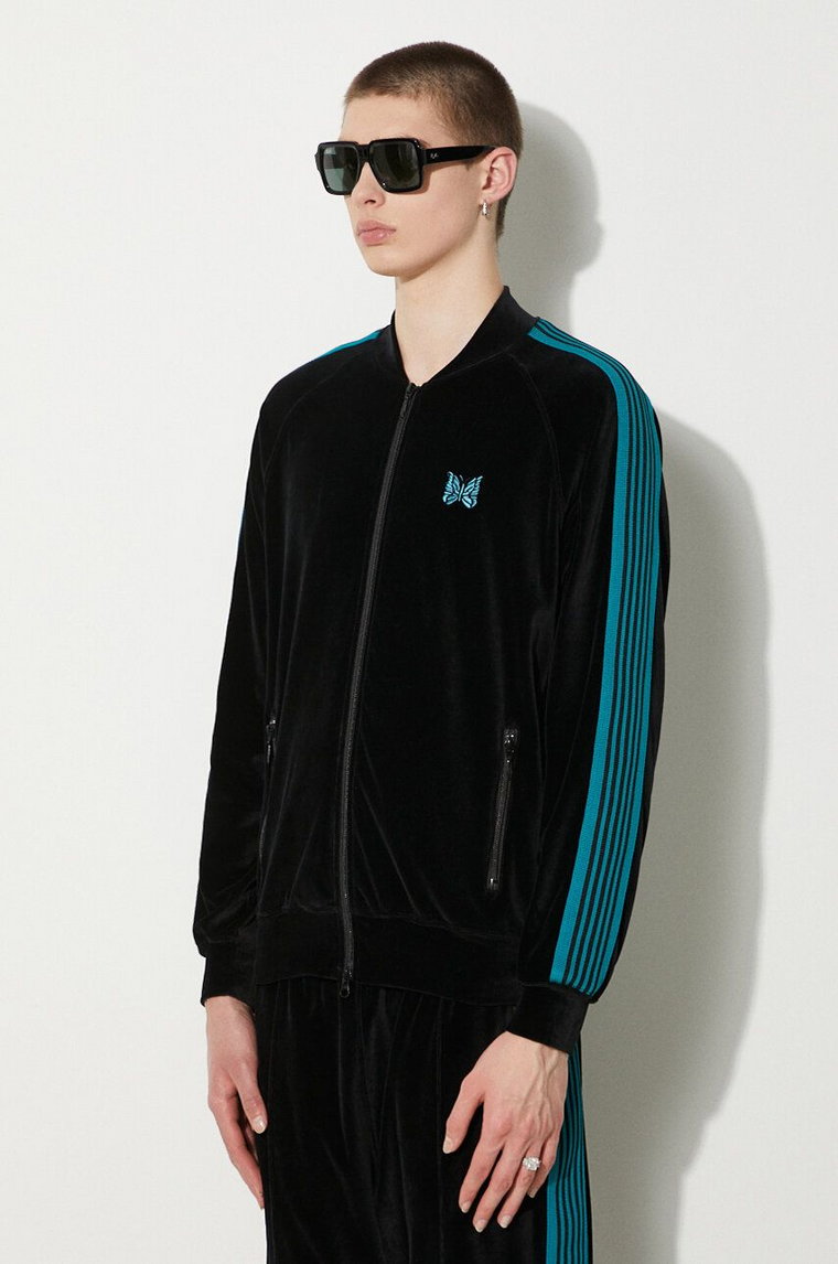 Needles bluza RC Track Jacket męska kolor czarny wzorzysta OT233