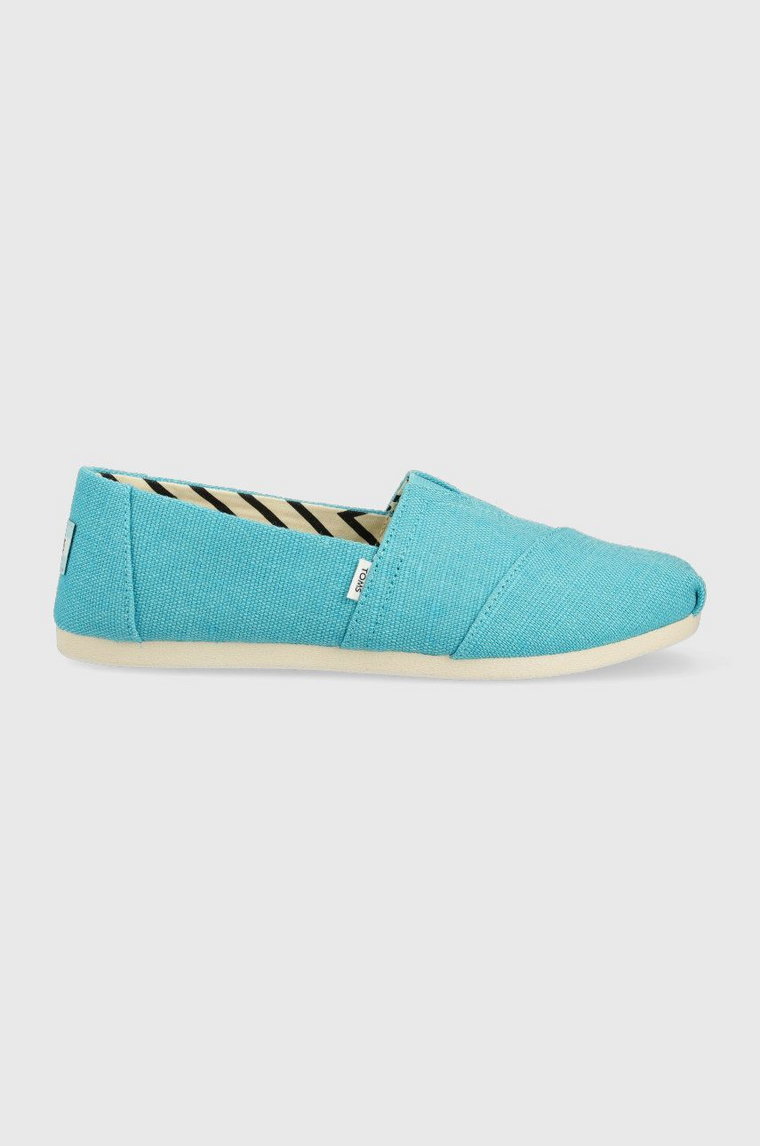 Toms espadryle Alpargata kolor turkusowy