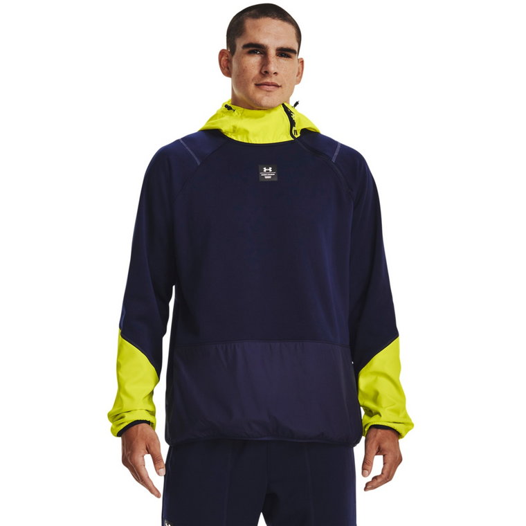 Męska bluza treningowa Under Armour UA RUSH Fleece Hoodie - granatowa