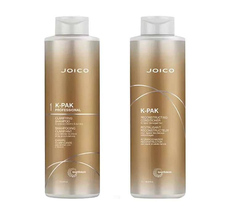 JOICO K-PAK ZESTAW SZAMPON 1000ML + ODŻYWKA 1000ML DO WŁOSÓW ZNISZCZONYCH