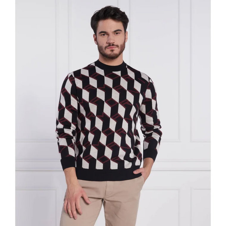 Emporio Armani Wełniany sweter | Regular Fit