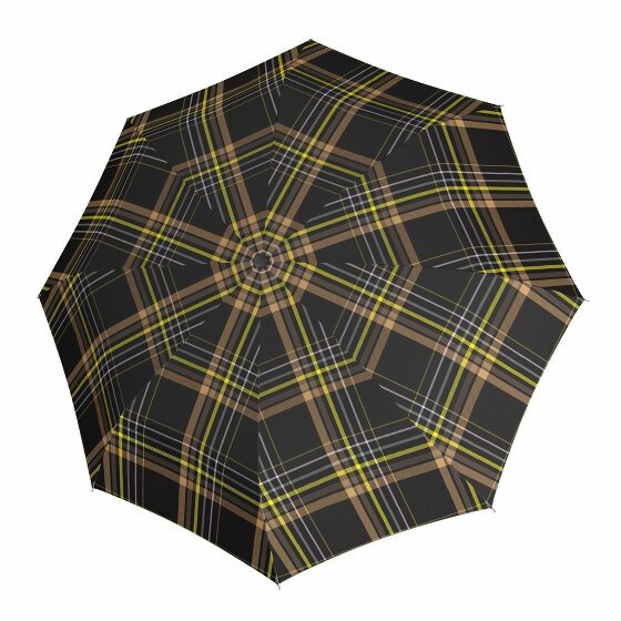 Doppler Parasol kieszonkowy Fiber Magic Check 27 cm brown-yellow