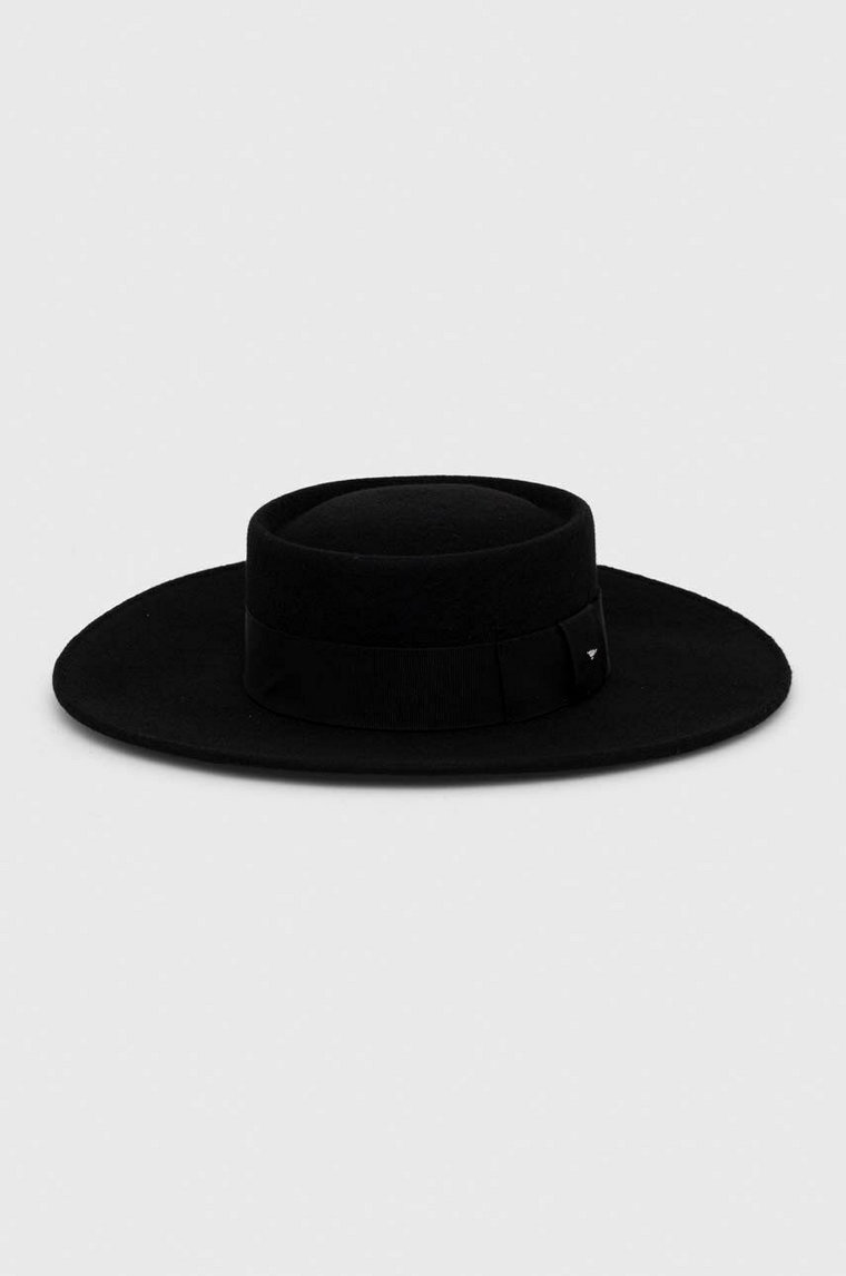 Weekend Max Mara kapelusz wełniany kolor czarny wełniany