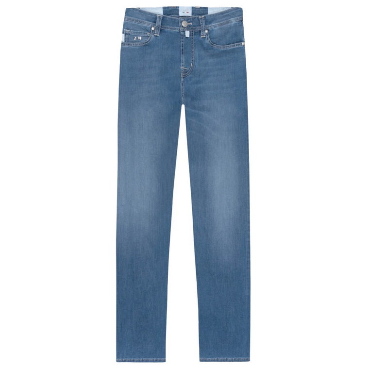 Męskie jeansy regular fit z wysokiej jakości denimu Tramarossa