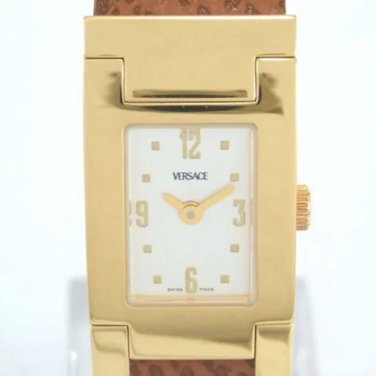 Pre-owned Leather watches Versace Pre-owned