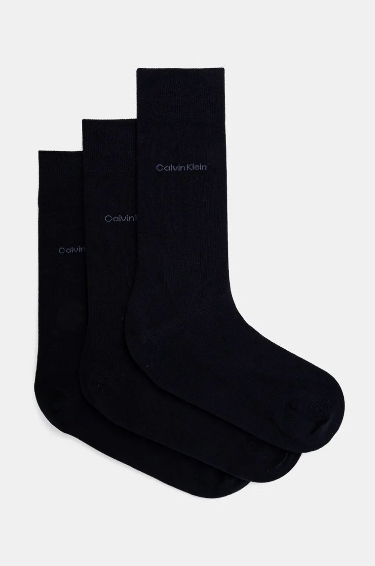 Calvin Klein skarpetki 3-pack męskie kolor granatowy 701226014