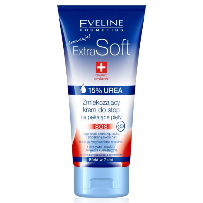 Eveline Cosmetics Extra Soft zmiękczający krem do stóp na pękające pięty 15% UREA 100ml