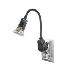 Lampa wtyczkowa z żarówką LED, 1W, GU10, czarna Orno AWA-LW/CZ