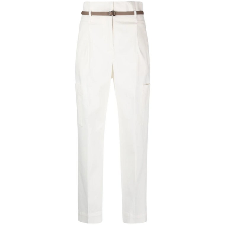 Białe Spodnie ze Stylem Peserico